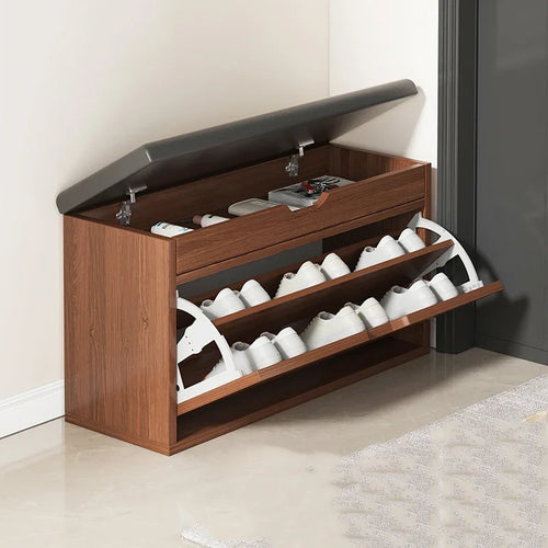 modern vertical storage shoe cabinets japanese design - vue 4 sur 21