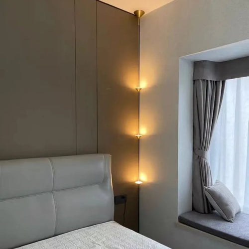 Nordic minimalist adjustable LED floor lamp in metal and marble - vue 6 sur 19