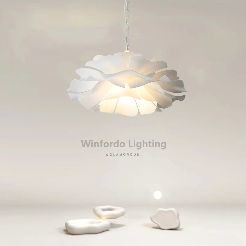 Acrylic flower pendant light