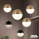 Nordic chequered glass pendant light for modern decor