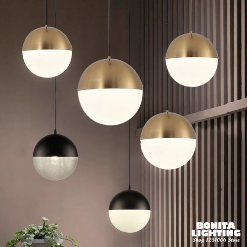 Nordic chequered glass pendant light for modern decor - vue 3 sur 12