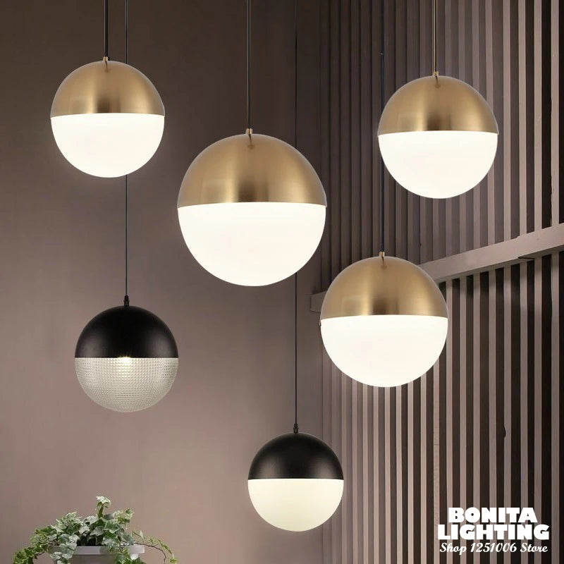 Nordic chequered glass pendant light for modern decor