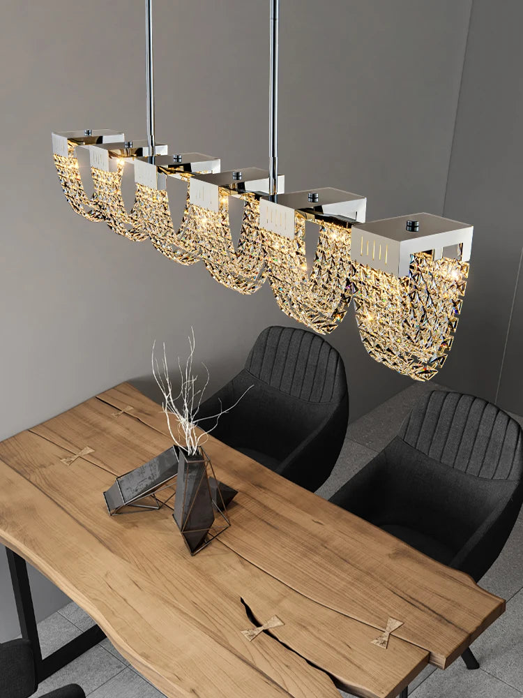 suspension en cristal de luxe pour décoration intérieure moderne - vue 4 sur 10