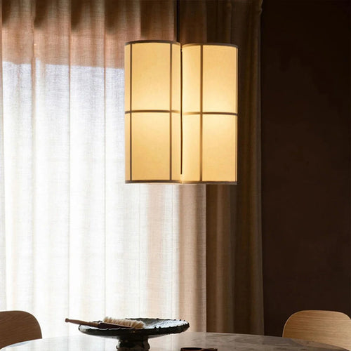 Wabi sabi fabric LED chandelier for interior decoration - vue 5 sur 13