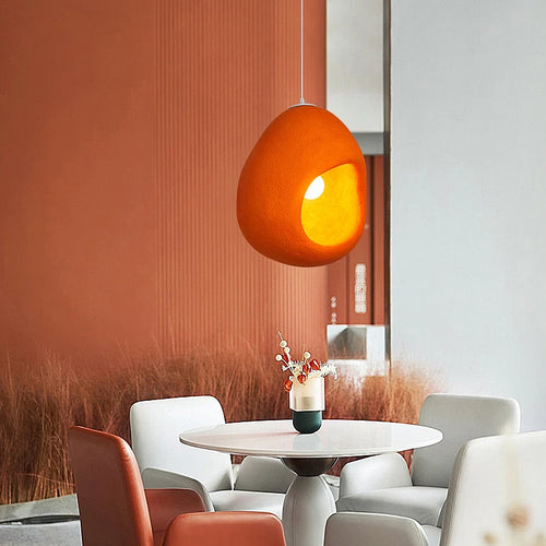 Nordic wabi sabi style LED pendant light for café - vue 3 sur 7