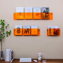 acrylic floating wall shelf magazine rack and literature organizer