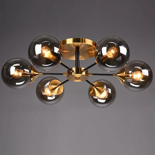 Modern clear glass chandelier for elegant décor - vue 4 sur 22