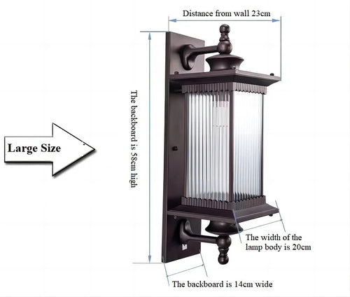 Waterproof aluminium outdoor wall light for garden and path - vue 10 sur 9
