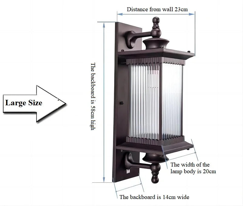 Waterproof aluminium outdoor wall light for garden and path - vue 9 sur 9