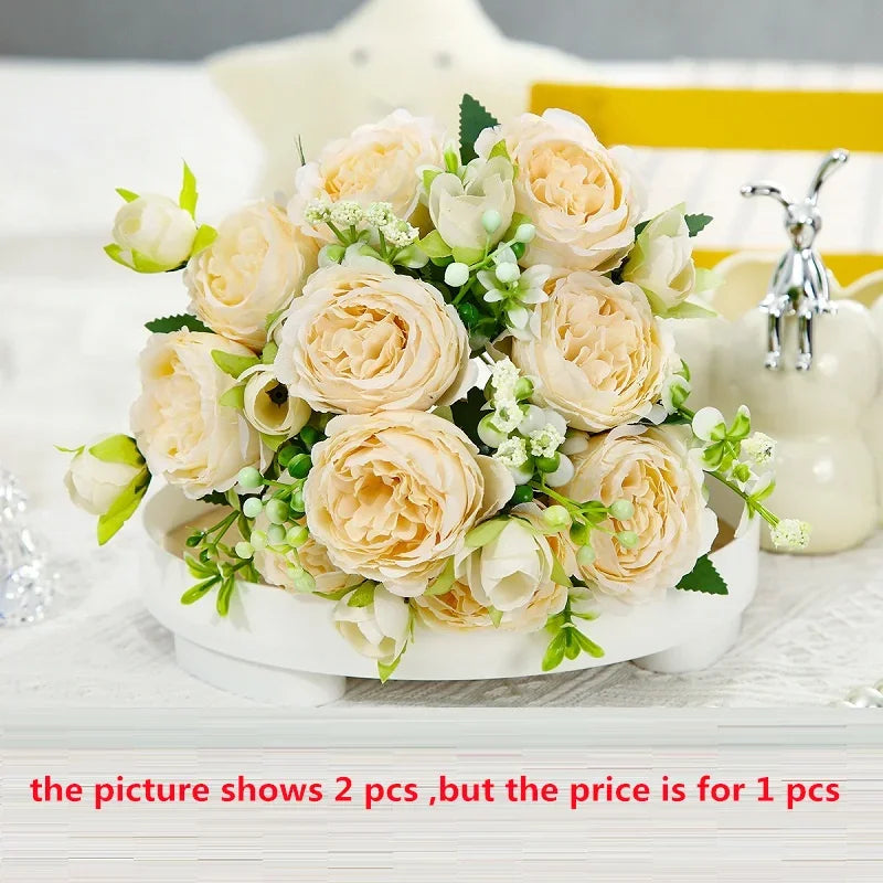 Artificial silk peonies for elegant and refined décor - vue 15 sur 15
