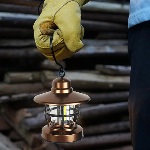 lanterne de camping rétro lampe à piles pour intérieur et extérieur - vue 4 sur 6