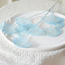 Set of artificial ginkgo, eucalyptus and holly leaves for floral decoration