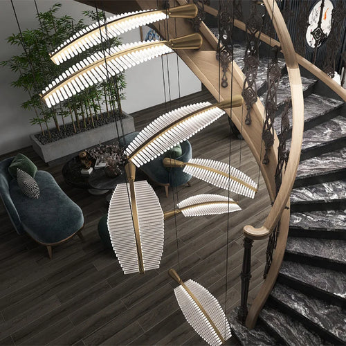 Designer glass pendant chandelier for elegant interiors - vue 5 sur 20