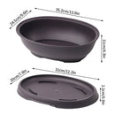 Rectangular clay effect flower pots for outdoor garden