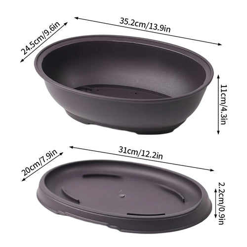 Rectangular clay effect flower pots for outdoor garden - vue 12 sur 30