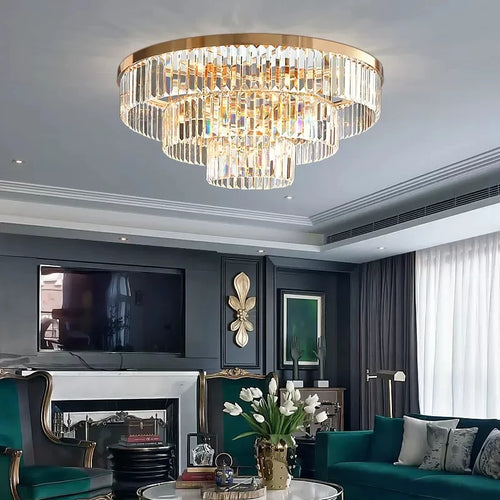 Luxury crystal chandelier for stylish interior decoration and elegant lighting - vue 4 sur 10