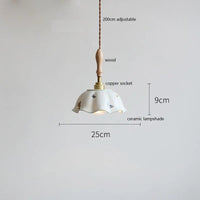 Suspension design led papillon céramique et bois