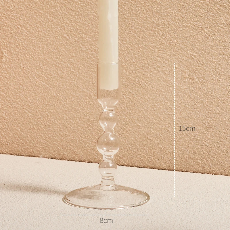 Clear glass candleholder modern nordic home decor - vue 19 sur 31
