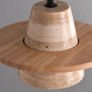 Small stone LED chandelier with retro medieval style