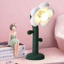 decorative pink flower resin table lamp for interiors