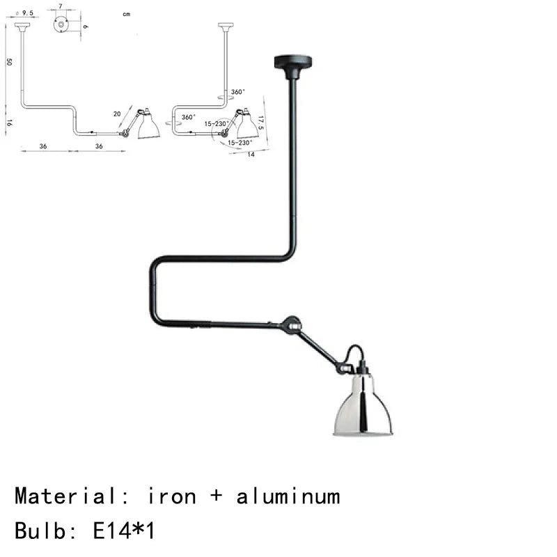 Rotating metal pendant light for stylish lighting