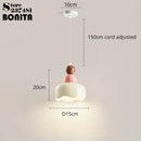 Cream floral pendant light for a warm atmosphere