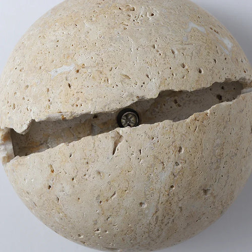 Retro wall light in natural stone dinosaur egg design - vue 6 sur 6