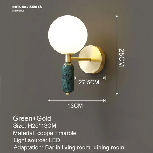 Applique murale Led en verre au design nordique moderne - vue 9 sur 8
