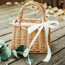 handwoven wicker flower basket for rustic decor