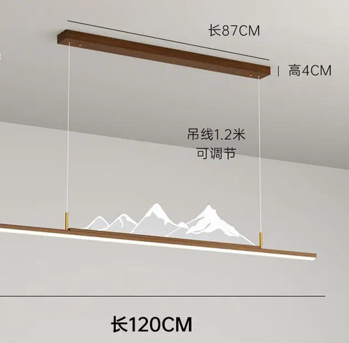 Chinese style chandelier for restaurant and office mountain - vue 9 sur 10