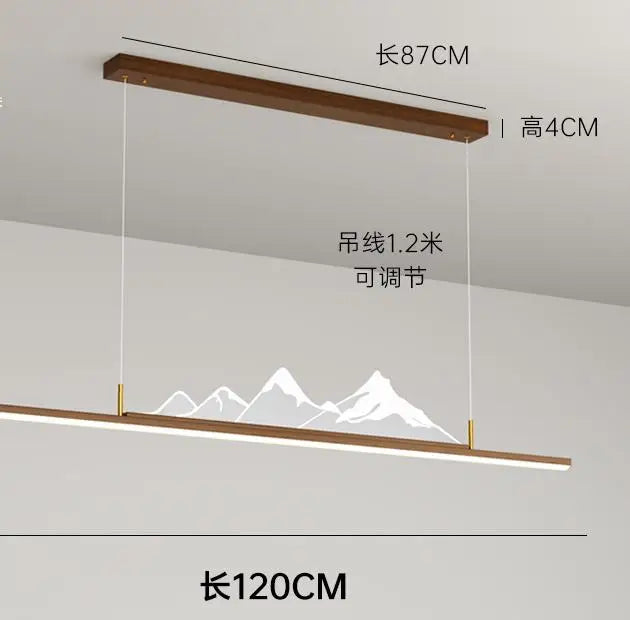 Chinese style chandelier for restaurant and office mountain - vue 8 sur 10