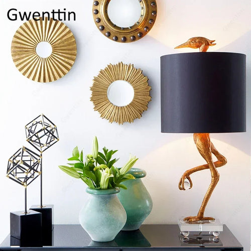 Creative ostrich table lamp for modern interior decor - vue 3 sur 7
