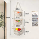 macrame hanging baskets set of three storage tiers