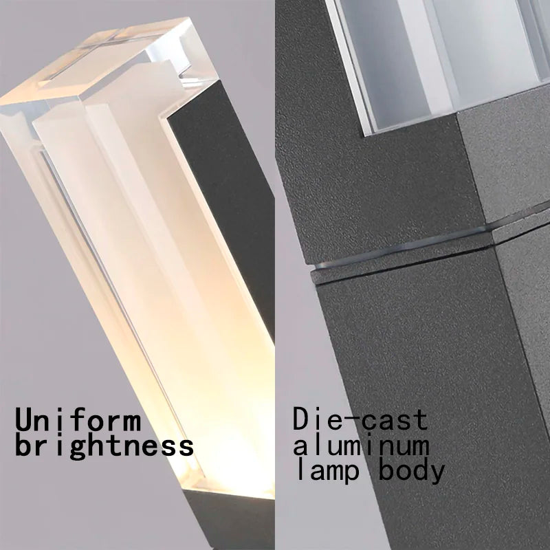Outdoor waterproof IP65 10W LED aluminium garden path column light - vue 6 sur 14