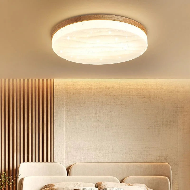 Minimalist solid wood LED ceiling lights for entrance