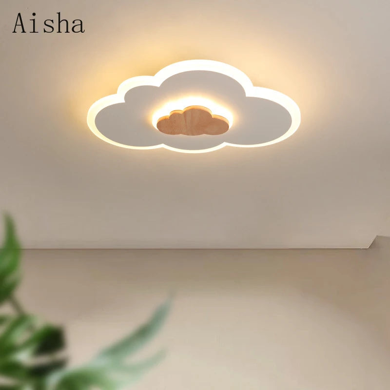 Nordic cloud LED ceiling light for children's bedroom