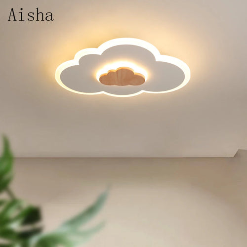 Nordic style LED cloud ceiling light for children - vue 2 sur 7