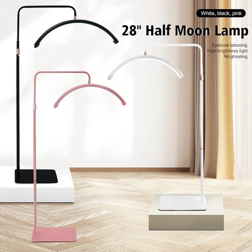 Half-moon LED lamp for eye care and beauty, rotatable U-shape