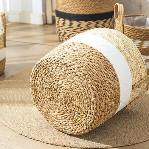 natural wicker basket for garden and decorative storage - vue 5 sur 15