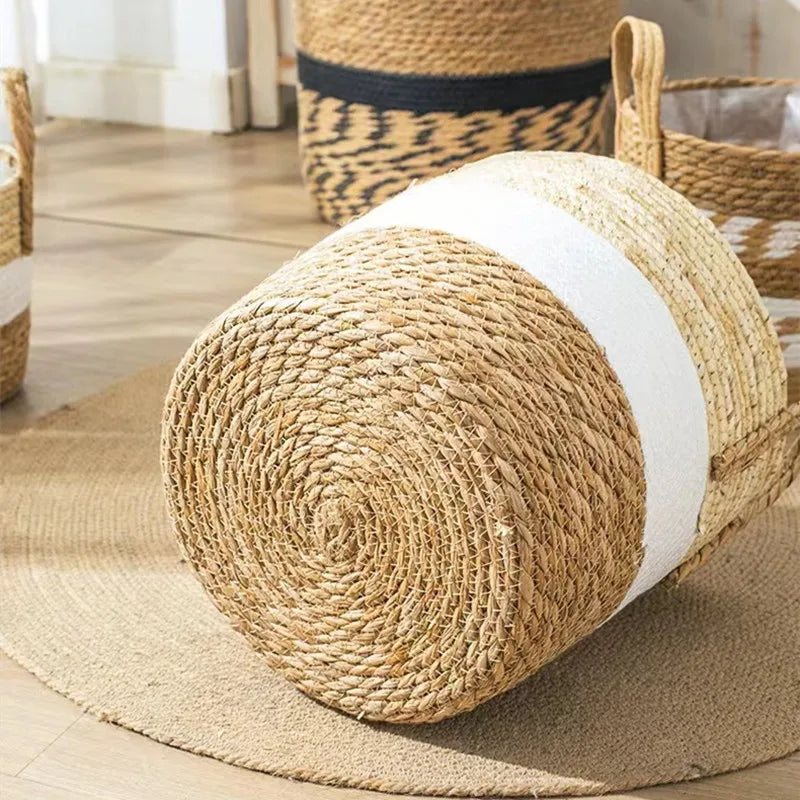 natural wicker basket for garden and decorative storage - vue 5 sur 15