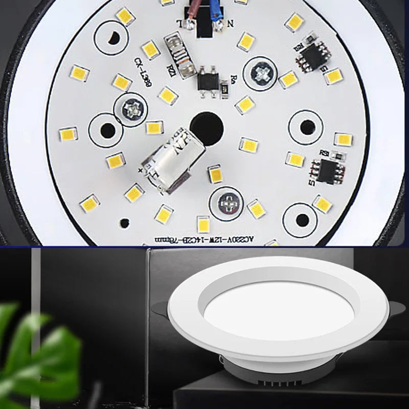 Ultra-slim aluminium recessed LED ceiling light for indoor use - vue 5 sur 8