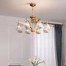 Retro glass chandelier for an elegant and bright atmosphere