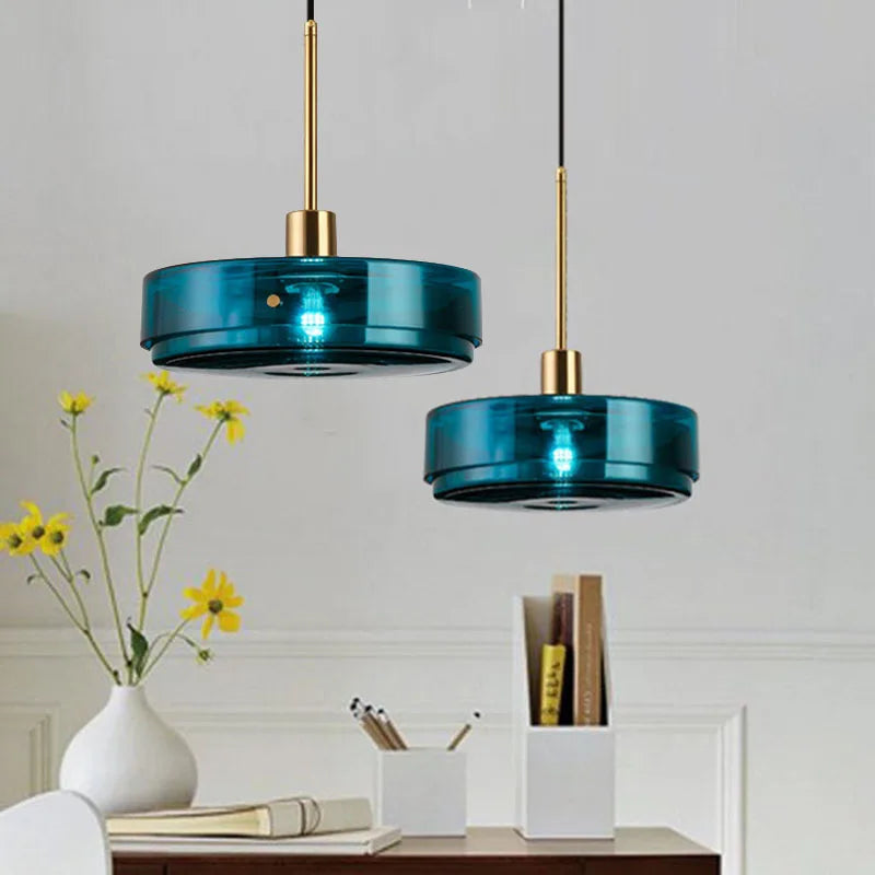 Modern nordic glass pendant light for loft and bar - vue 8 sur 8