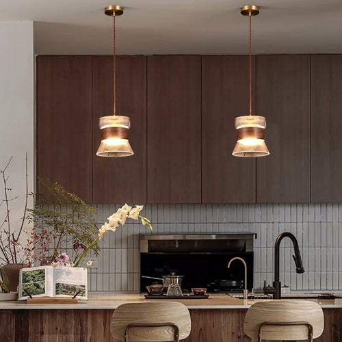 Modern nordic glass pendant light for restaurant decor - vue 2 sur 16