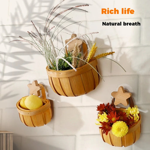 Kitchen Organizer Basket for Ginger Garlic and Onion Storage, Wall Hanging, Cute Small Basket, Storage Box - vue 4 sur 9