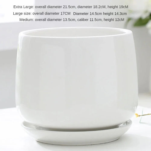 creative ceramic flower pot for indoor and outdoor decoration - vue 4 sur 9