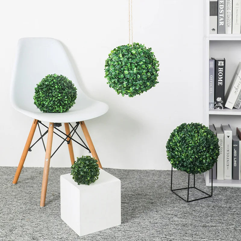 boule de gazon artificiel décorative pour extérieur et jardin - vue 4 sur 6
