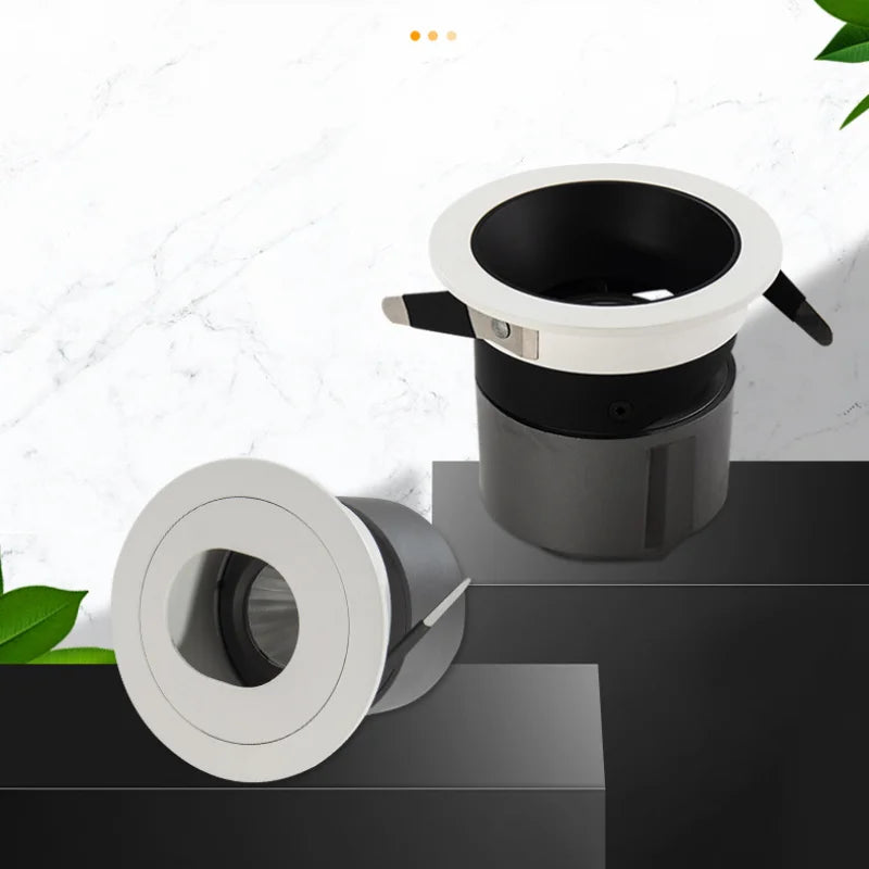 Recessed LED spotlight with warm and cool light for interiors