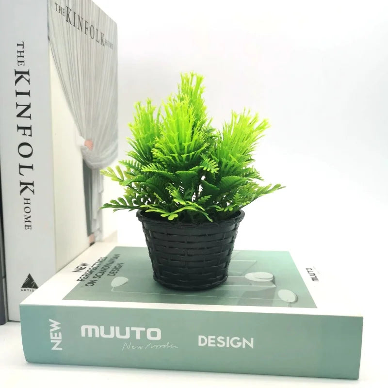 Mini artificial potted plant for decoration and festive events