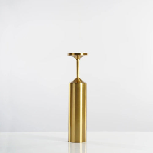 Gold plated metal candle holder for weddings and elegant decoration - vue 11 sur 15